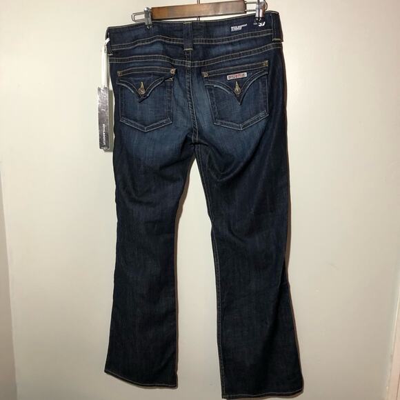 Hudson NEW womens jeans 32x31 petite bootcut dark wash stretchy y2k flap pockets - Picture 3 of 13